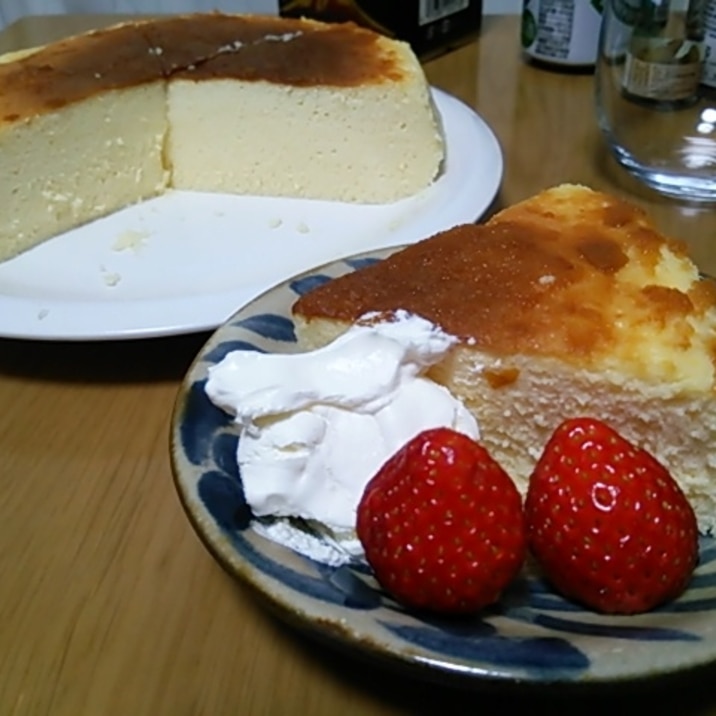 取っ手が取れるフライパンで☆しゅわっとチーズケーキ